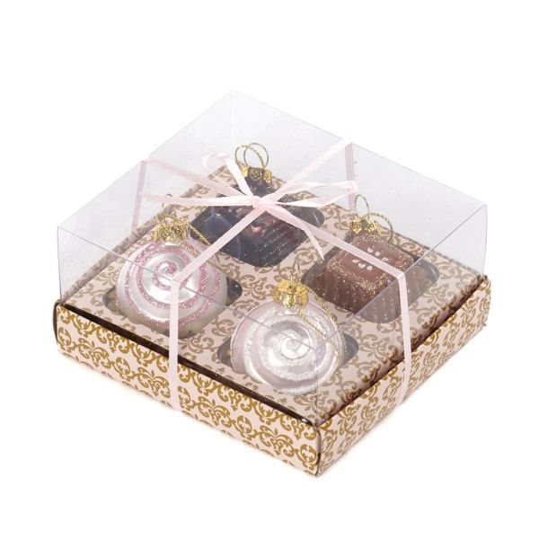 Елочное украшение коробка с шоколадом 5 см TR 23011 GOODWILL