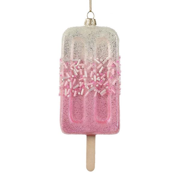 Розовое мороженое украшение на елку 16 см YA 92330 GOODWILL